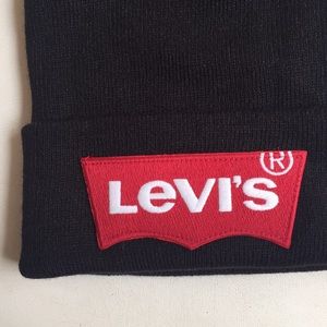 Levi’s Black Slouchy Beanie Hat